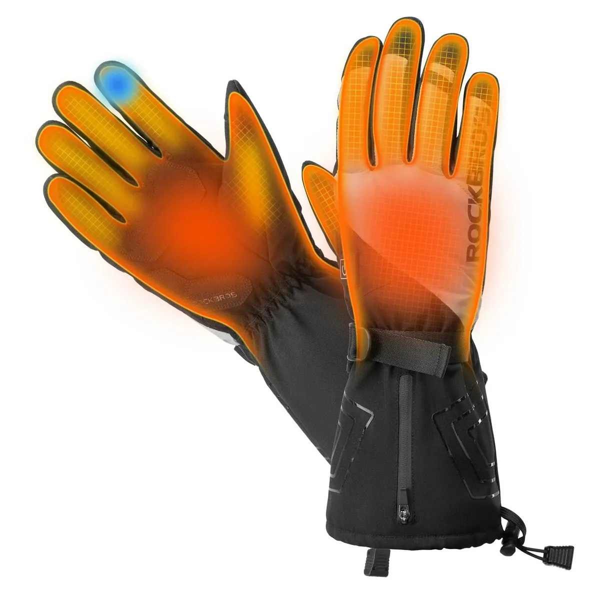 Winter Cycling Gloves Electric Heated Touch Screen